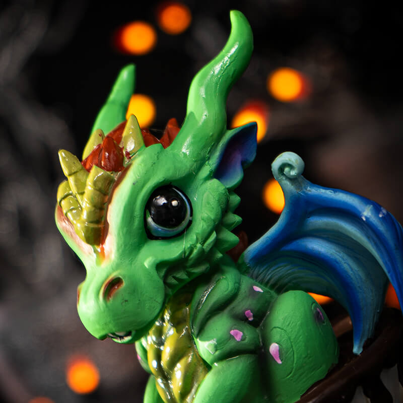 Chai with Bobert the Dragon Figurine