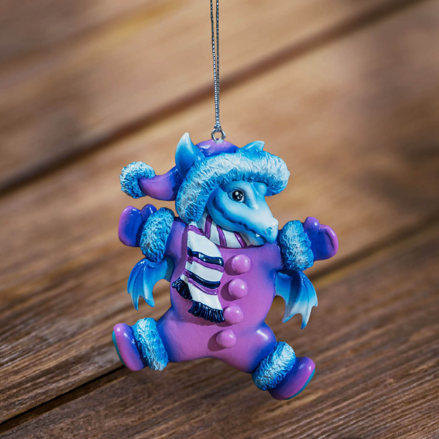 Snow Suit Dragon Ornament