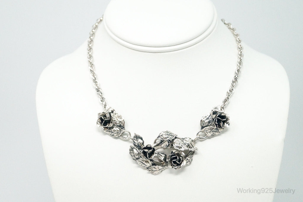 Vintage Danecraft Roses Sterling Silver Necklace | Jewelry > Necklaces > Pendants | Wiccan Center