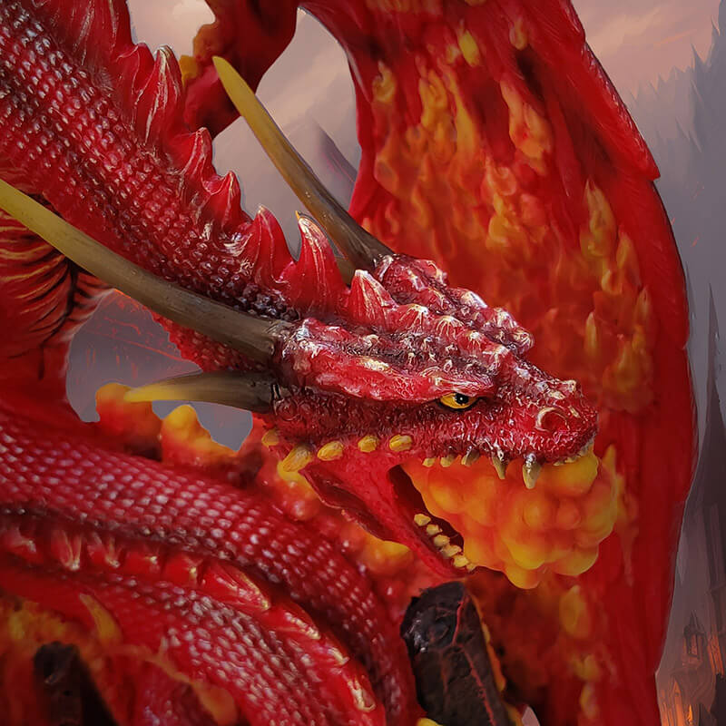 Asher Fire Dragon Figurine