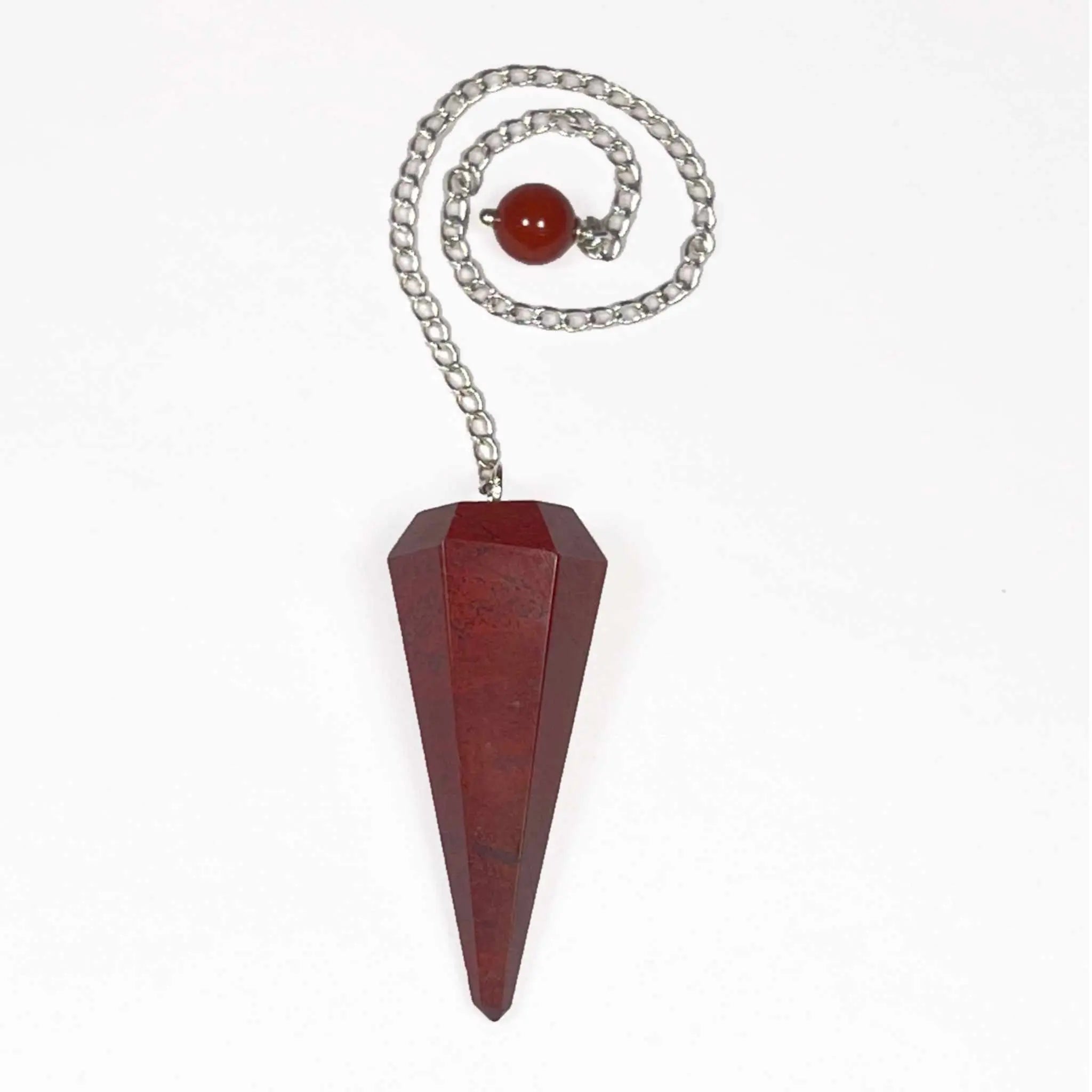 Red Jasper Pendulum 6 sided point | Pendulums | Wiccan Center