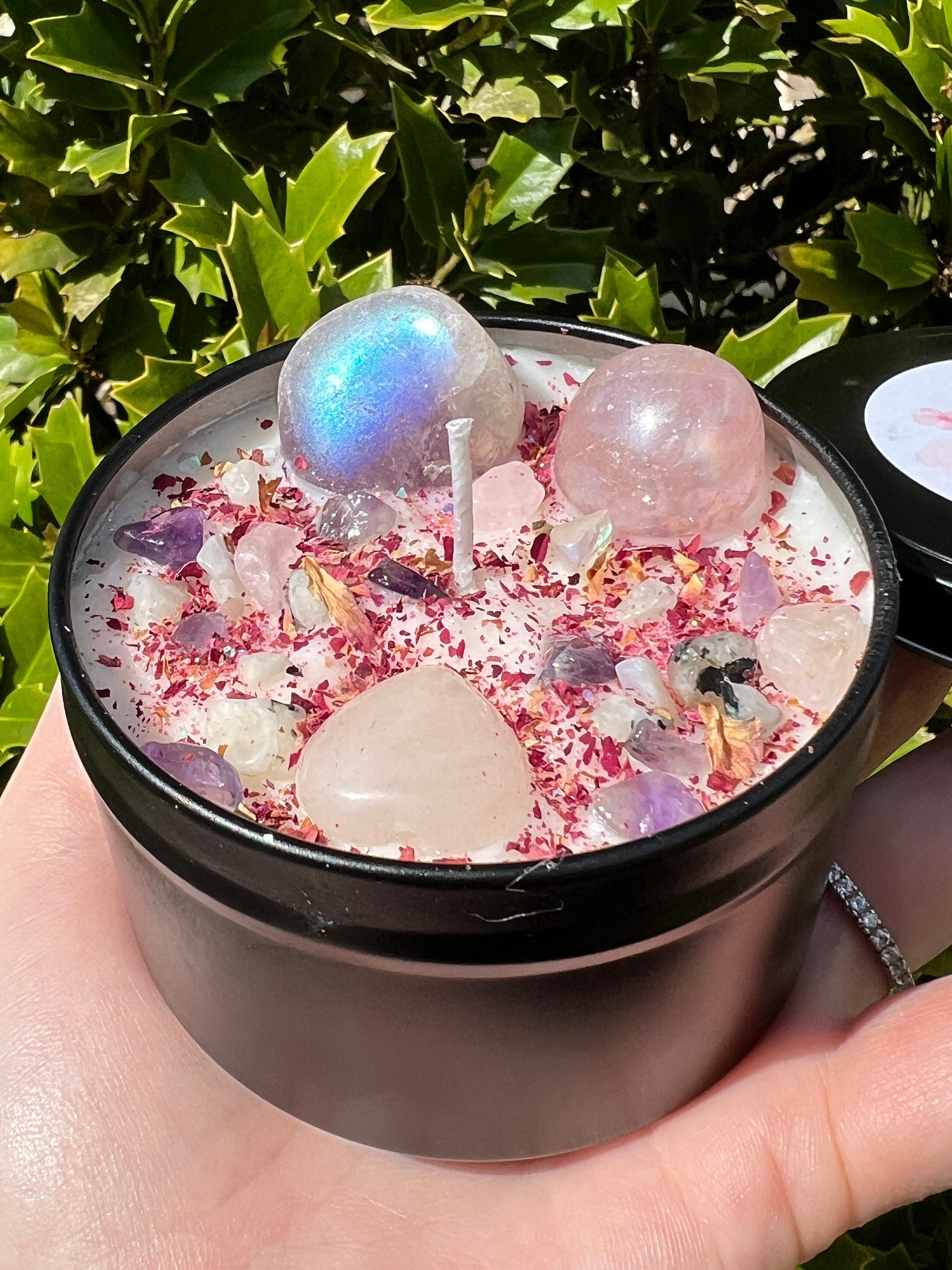 Happy Mother's Day Crystal Candle | Celebrate Wife Sister New Mom Birthday Motherhood Gift For Her | Witchy Woman Altar Spell Magic Scented | | Wiccan Center