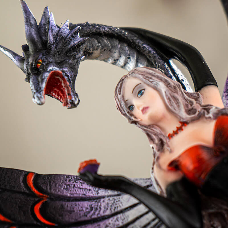 Gothic Fairy & Snake Dragon Figurine