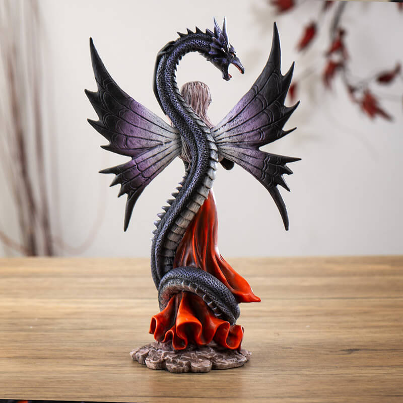 Gothic Fairy & Snake Dragon Figurine