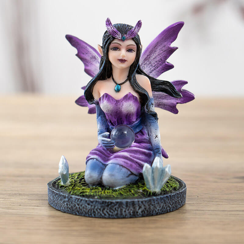 Purple Crystal Ball Fairy Figurine | Fairy Figurines | Wiccan Center