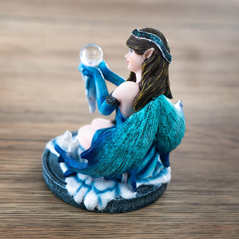 Small Crystal Ball Snowy Fairy Figurine