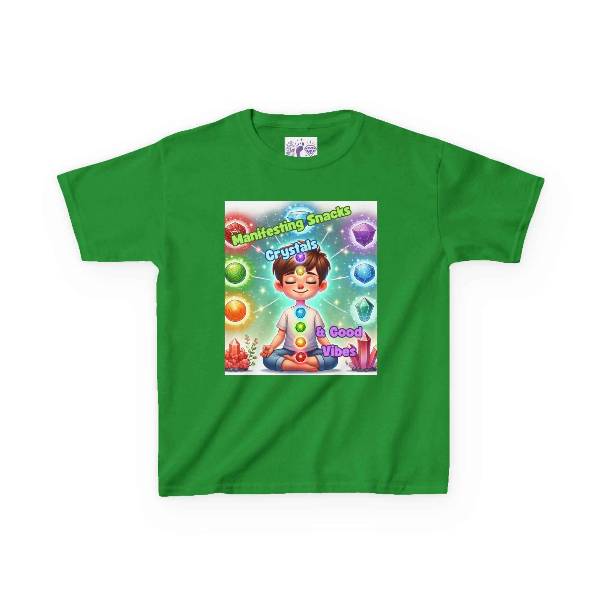 Kids TShirt 'Manifesting Snacks, Crystals, and Good Energy' | Kids clothes | Wiccan Center