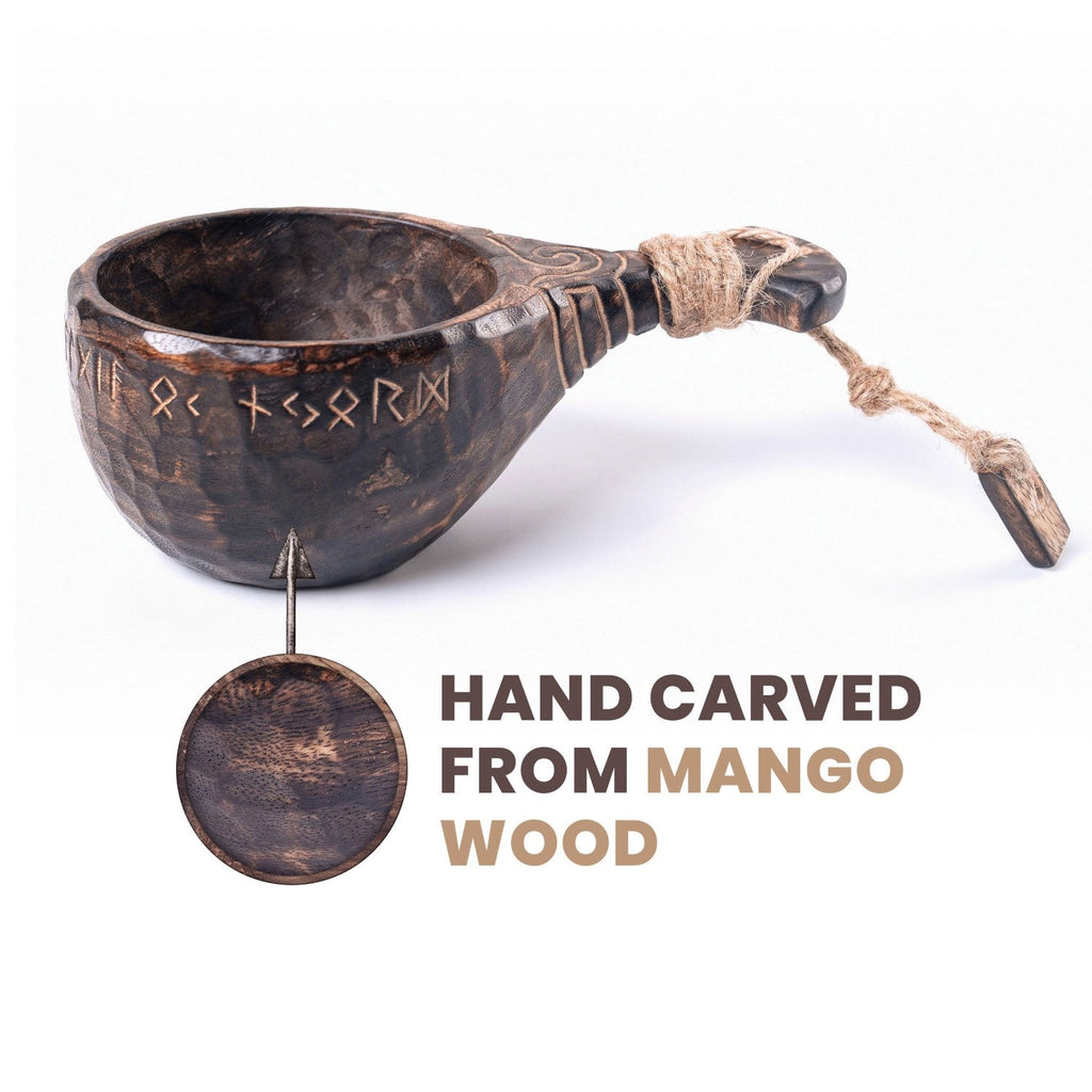 Kuksa Cup – Hand-Carved Scandinavian Bushcraft Mug | Kitchen & Dining | Wiccan Center