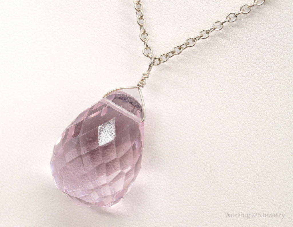 Sandy Designs Large Violet Crystal Sterling Silver Necklace | Jewelry > Necklaces > Pendants | Wiccan Center