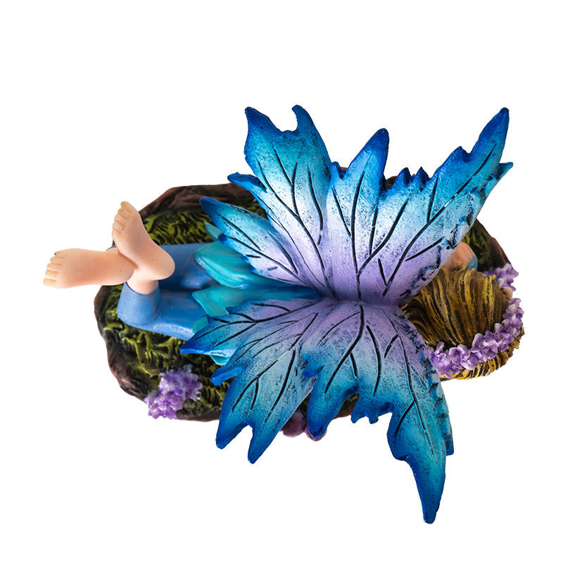 Small Relaxing Blue Fairy Figurine