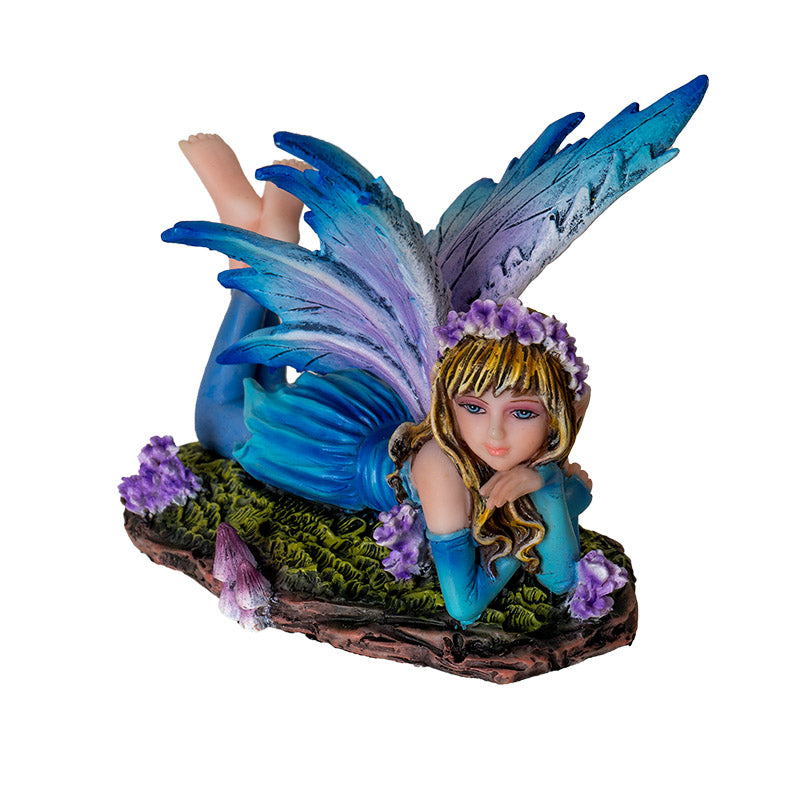 Small Relaxing Blue Fairy Figurine