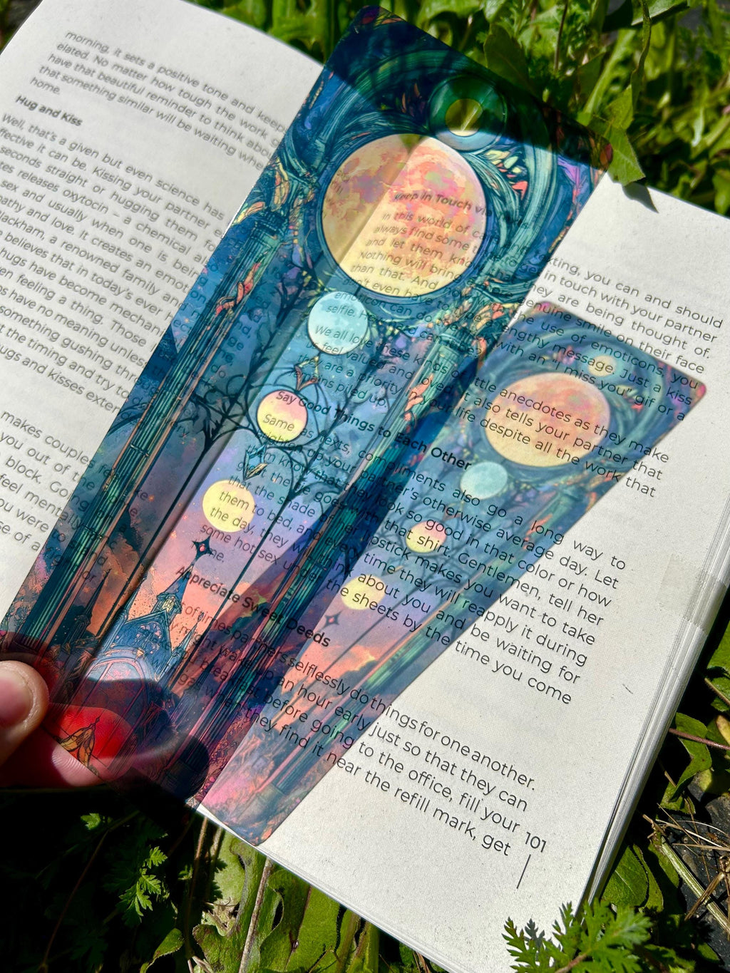 Moon Phases Surrounded Bookmark - Celestial Lunar Art, Mystical Moon Phase Design, Astrology Gift | | Wiccan Center