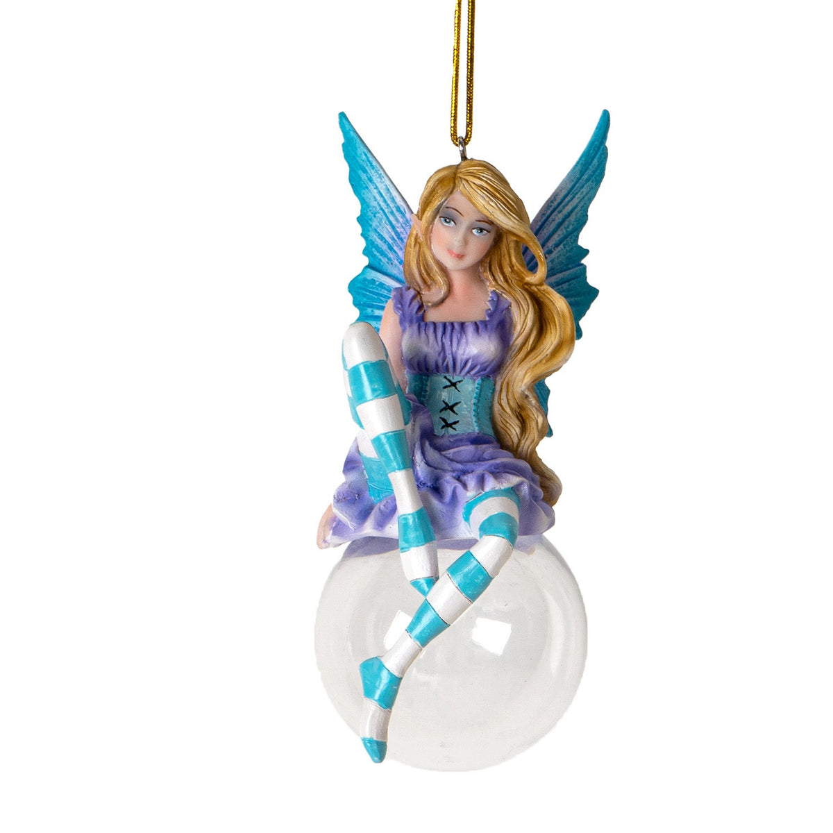 Hyacinth Bubble Rider Fairy Ornament by Amy Brown