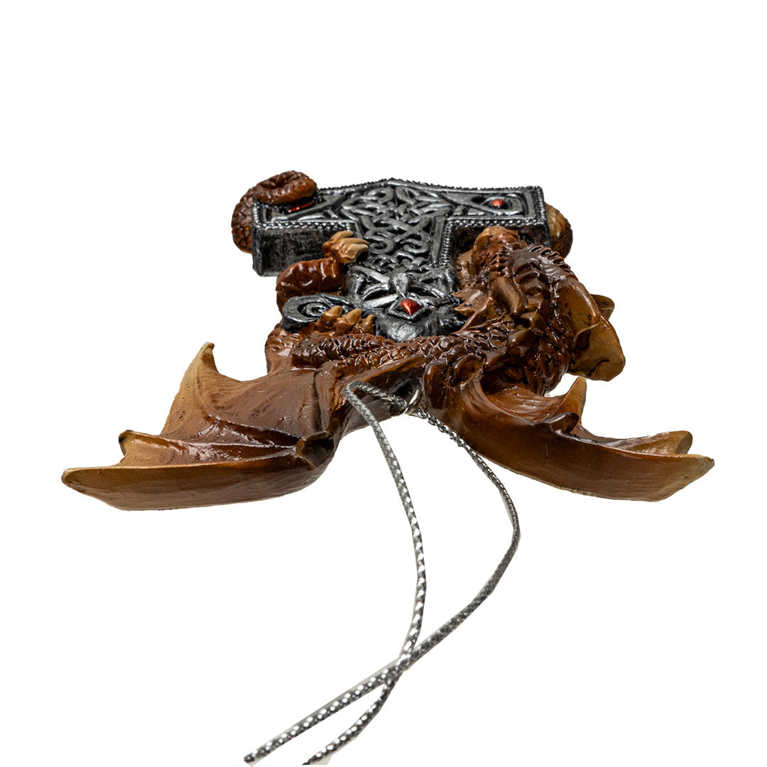 Mjolnir Guardian Dragon Ornament by Anne Stokes | Ornaments | Wiccan Center