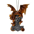 Mjolnir Guardian Dragon Ornament by Anne Stokes | Ornaments | Wiccan Center