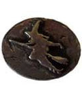 Witch on A Broom - Pocket Stone | Tokens | Wiccan Center