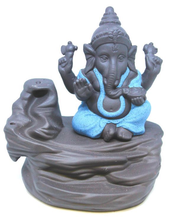 Backflow Burner - Ganesha Blue (4.25") | Burner | Wiccan Center