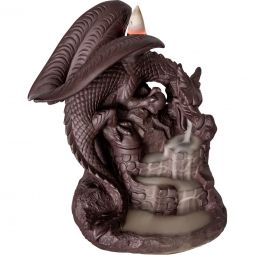 Backflow Burner - Dragon on Castle (5.75") | Burner | Wiccan Center