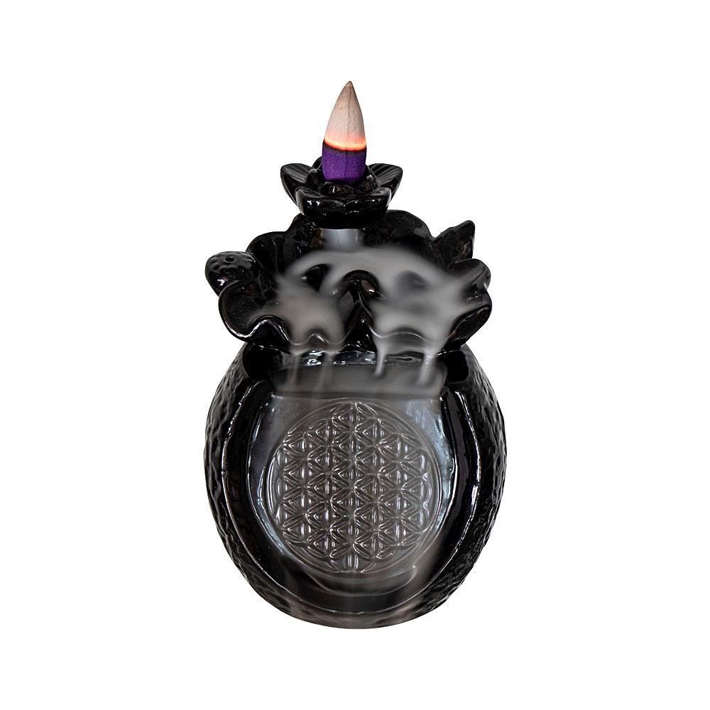 Backflow Burner - Flower of Life Waterfall (4.5") | Burner | Wiccan Center