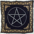 Gold Border Pentagram - Altar Cloth | Tapestry | Wiccan Center