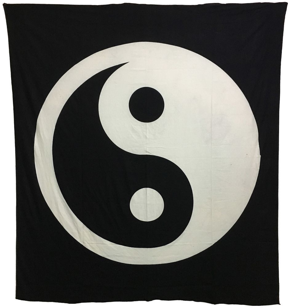 Yin Yang Black & White - Tapestry (84x96) | Tapestry | Wiccan Center