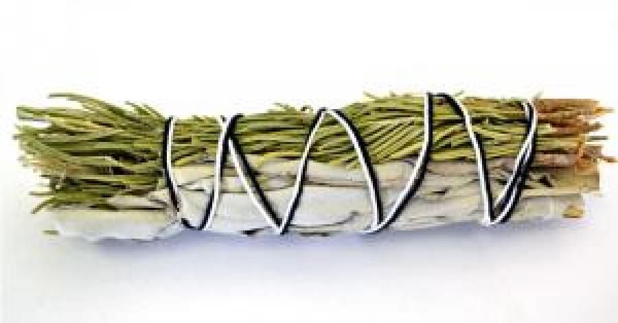 White Sage & Rosemary Smudge 8" | Smudge | Wiccan Center