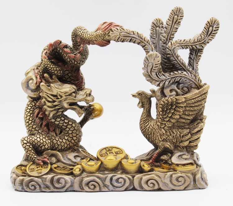 Dragon and Phoenix 5" Statue | Statue | Wiccan Center