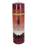Well Being Pillar w/Red Jasper | Candle | Wiccan Center