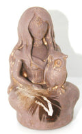 Gypsum Cement Owl Athena Goddes | Figurines | Wiccan Center