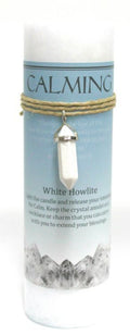 Calming Pillar w/White Howlite | Candle | Wiccan Center
