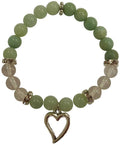 Amazonite & Quartz w/ Heart Bracelet | Jewelry-Bracelet | Wiccan Center