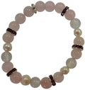 Rose & Clear Quartz Pearl Bracelet 8mm | Jewelry-Bracelet | Wiccan Center
