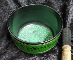Aluminum Singing Bowl-Green | Singing Bowls | Wiccan Center