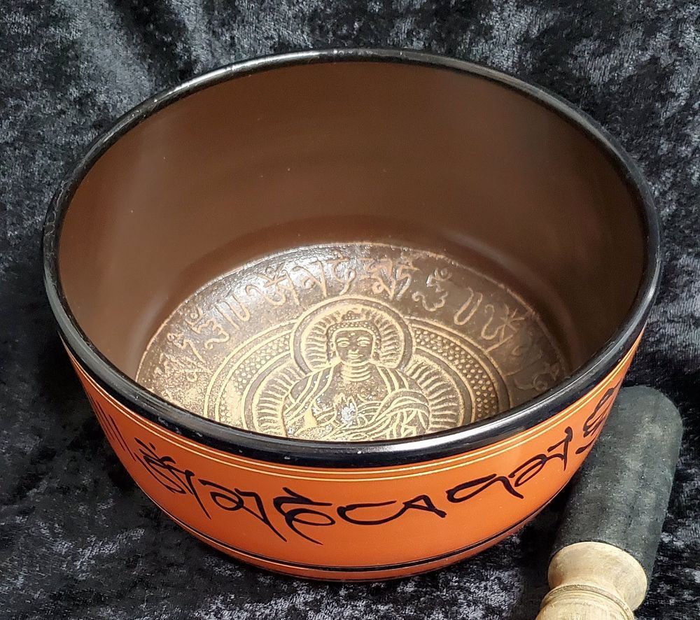 Singing Bowl-Orange 6.5" | Singing Bowls | Wiccan Center