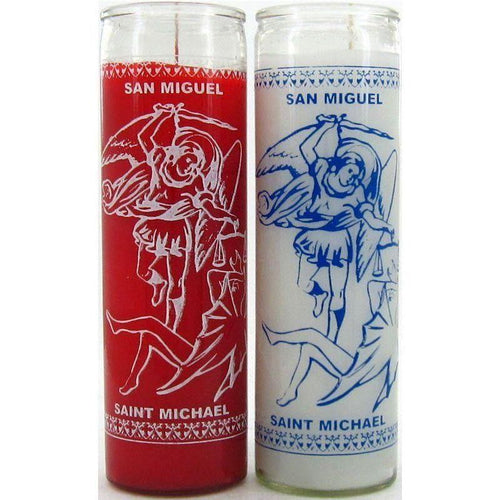 7 day Candle - St. Michael White | Candle | Wiccan Center
