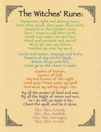 Witches' Rune Poster | Poster | Wiccan Center