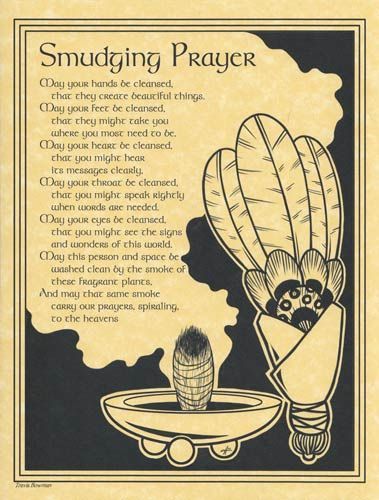 Smudging Prayer Poster | Poster | Wiccan Center