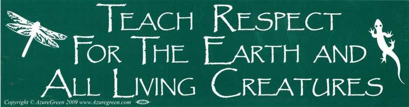 Teach Respect for the Earth - Bumper Sticker | Bumper Stickers | Wiccan Center