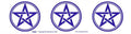 Three Pentagrams - Bumper Sticker | Bumper Stickers | Wiccan Center