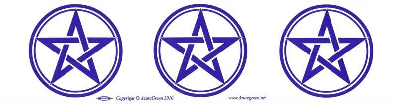 Three Pentagrams - Bumper Sticker | Bumper Stickers | Wiccan Center