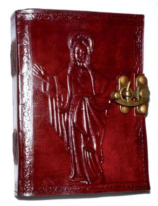 Jesus leather w/latch | Journals | Wiccan Center