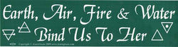 Earth Air Fire & Water - Bumper Sticker | Bumper Stickers | Wiccan Center