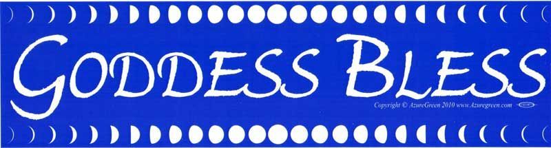 Goddess Bless - Bumper Sticker | Bumper Stickers | Wiccan Center