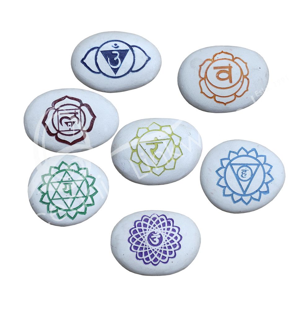 Chakra Palm Stone (Set of 7) | Palm Stone | Wiccan Center