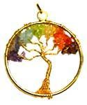 Chakra Tree of Life Gold Necklace | Jewelry-Necklace | Wiccan Center