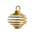 Round - Gold Spiral Cage | Jewelry | Wiccan Center