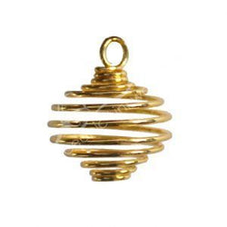 Round - Gold Spiral Cage | Jewelry | Wiccan Center
