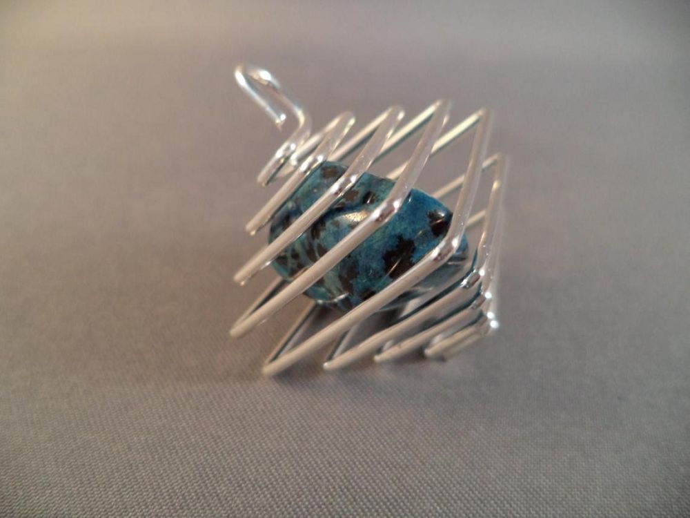 Square - Silver Spiral Cage | Jewelry | Wiccan Center