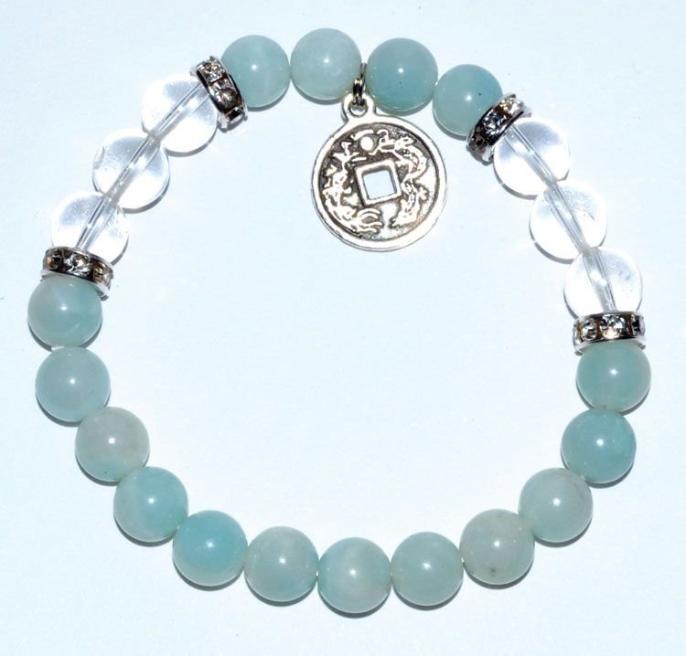 Amazonite Quartz Coin | Jewelry-Bracelet | Wiccan Center
