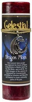 Dragon Moon Pillar w/pendant | Candle | Wiccan Center